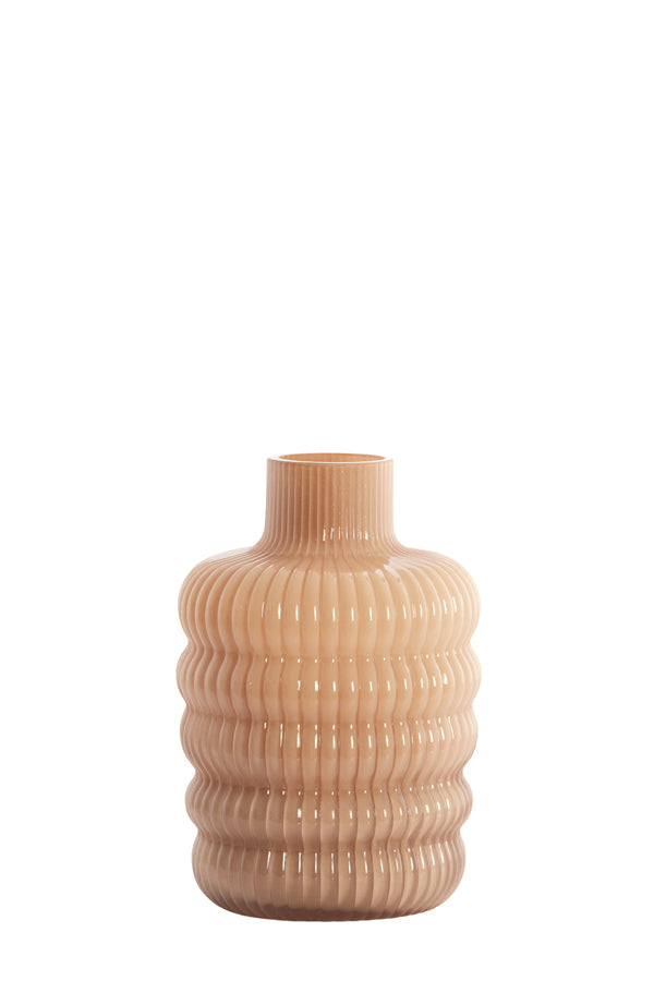 Light & Living Accessories Vase 13,5x20,5 cm LUNETTE glass caramel House of Isabella UK