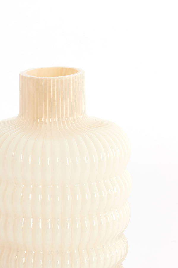 Light & Living Accessories Vase 13,5x20,5 cm LUNETTE glass cream House of Isabella UK