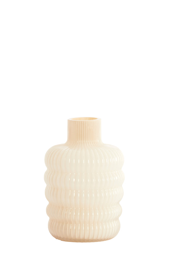 Light & Living Accessories Vase 13,5x20,5 cm LUNETTE glass cream House of Isabella UK