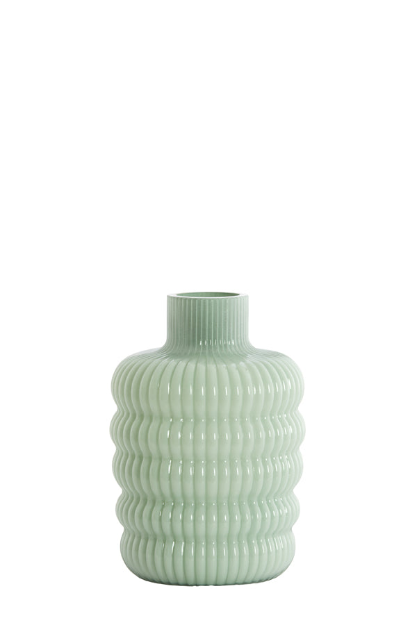 Light & Living Accessories Vase 13,5x20,5 cm LUNETTE glass mint House of Isabella UK