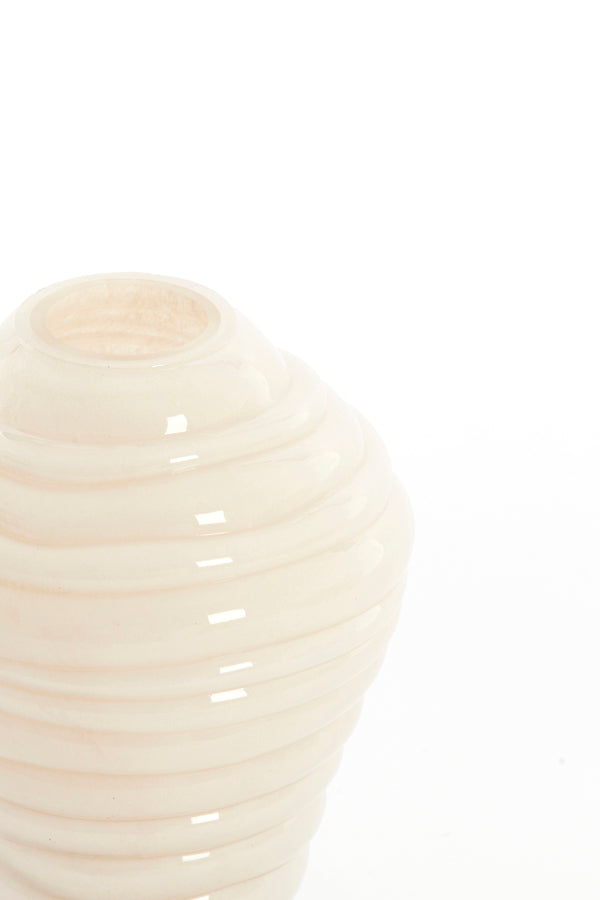 Light & Living Accessories Vase 13x18 cm FENLOR glass cream House of Isabella UK