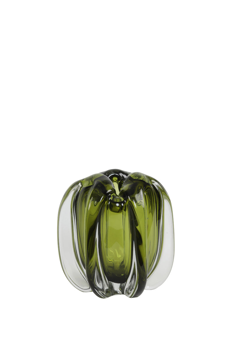 Light & Living Accessories Vase 14,5x16 cm MURELA glass olive green House of Isabella UK