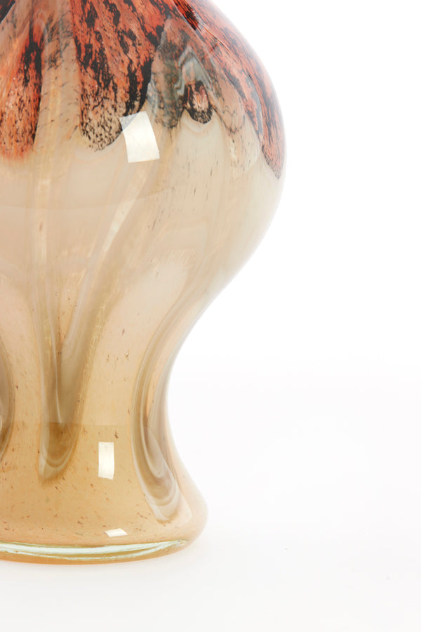 Light & Living Accessories Vase 14,5x29,5 cm JORVEN glass red+taupe House of Isabella UK