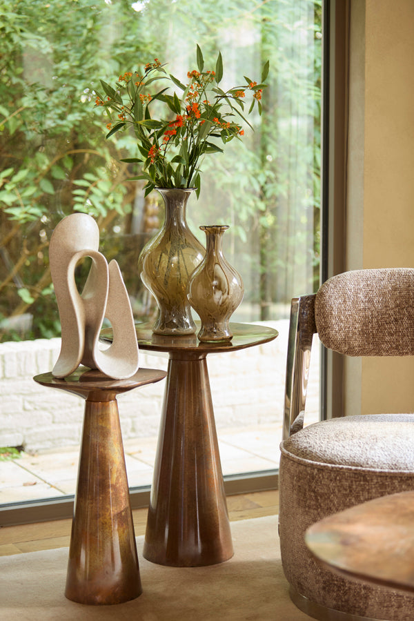 Light & Living Accessories Vase 14,5x29,5 cm JORVEN glass taupe+olive green House of Isabella UK