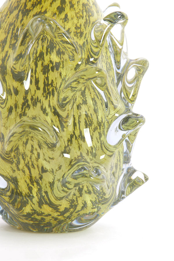 Light & Living Accessories Vase 14x21,5 cm DESMIRA glass green-grey House of Isabella UK