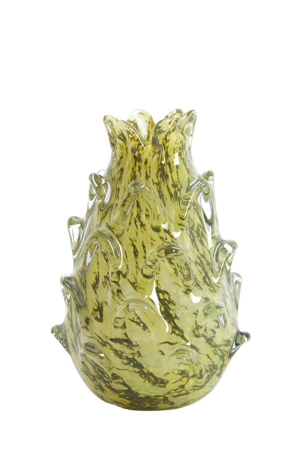 Light & Living Accessories Vase 14x21,5 cm DESMIRA glass green-grey House of Isabella UK