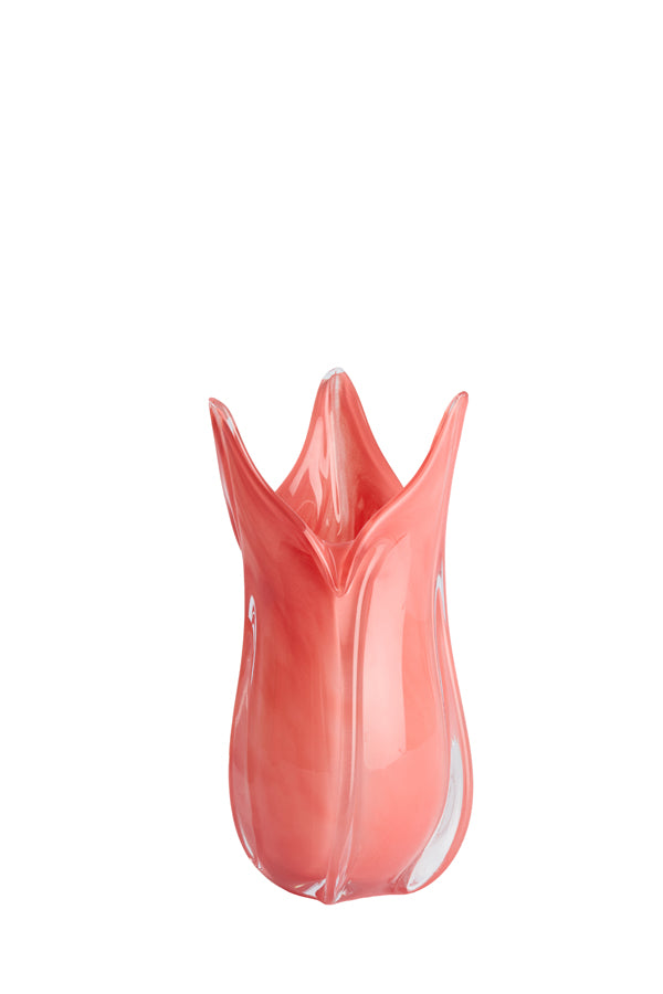 Light & Living Accessories Vase 14x28 cm EVINA glass coral House of Isabella UK