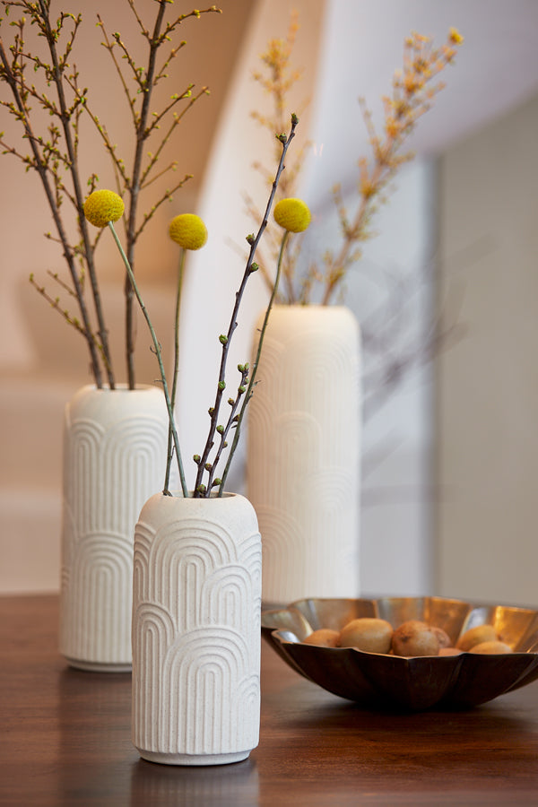 Light & Living Accessories Vase 14x33,5 cm DIEGO ceramics cream House of Isabella UK