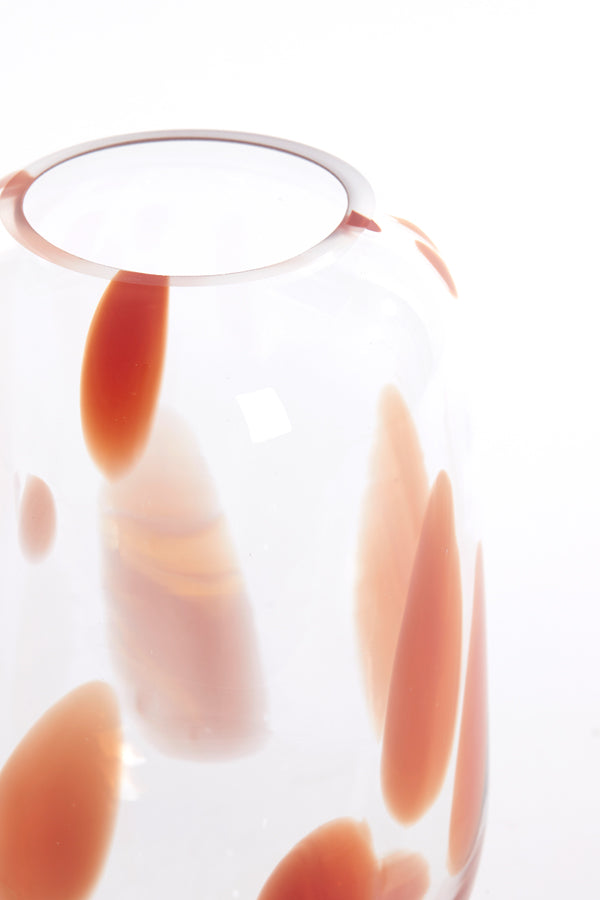 Light & Living Accessories Vase 15,5x24 cm NENON glass clear-coral House of Isabella UK