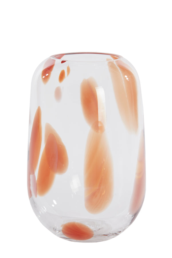 Light & Living Accessories Vase 15,5x24 cm NENON glass clear-coral House of Isabella UK