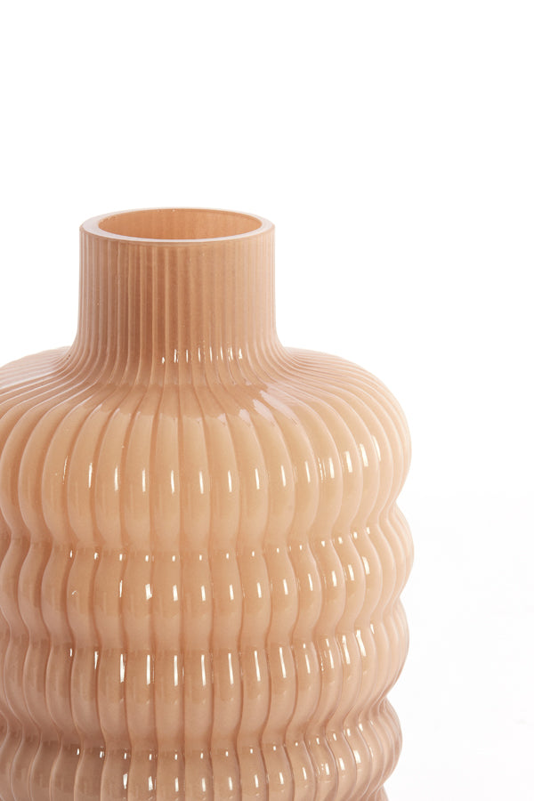 Light & Living Accessories Vase 15,5x30 cm LUNETTE glass caramel House of Isabella UK