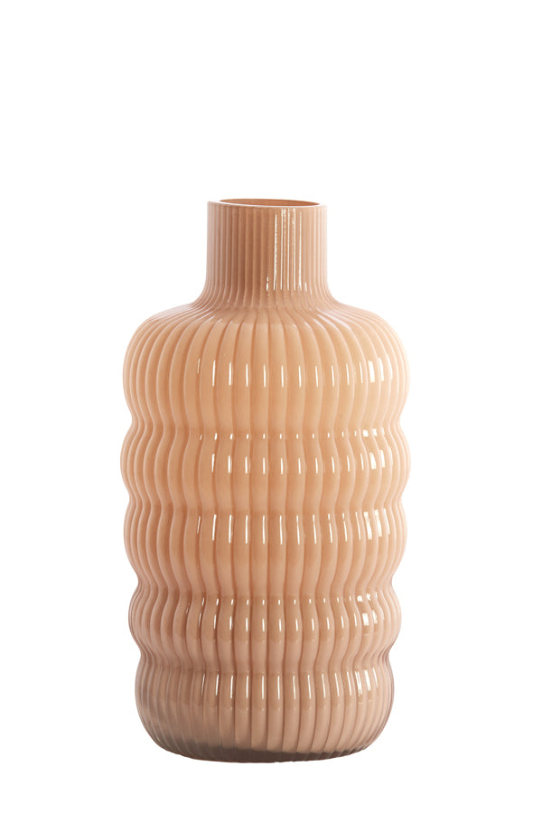 Light & Living Accessories Vase 15,5x30 cm LUNETTE glass caramel House of Isabella UK