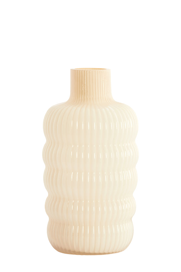 Light & Living Accessories Vase 15,5x30 cm LUNETTE glass cream House of Isabella UK