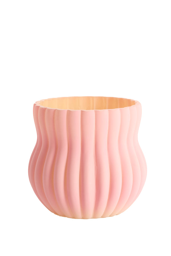 Light & Living Accessories Vase 15x13,5 cm VELTURNO glass matt pink+yellow House of Isabella UK