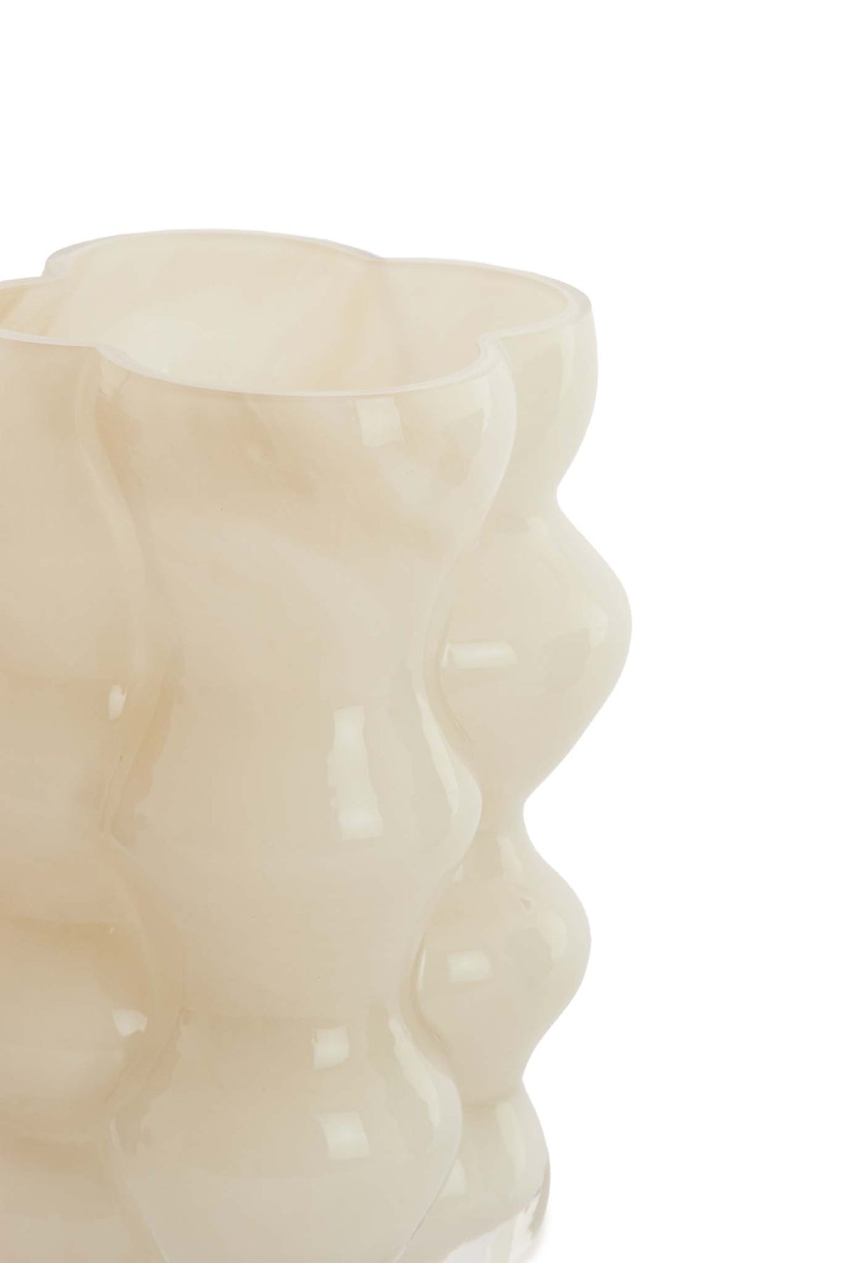 Light & Living Accessories Vase 15x24,5 cm CEREA glass milky cream House of Isabella UK