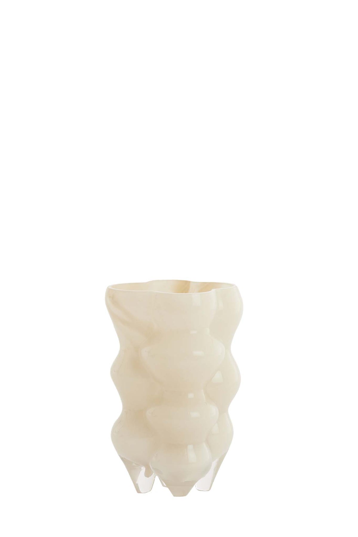Light & Living Accessories Vase 15x24,5 cm CEREA glass milky cream House of Isabella UK