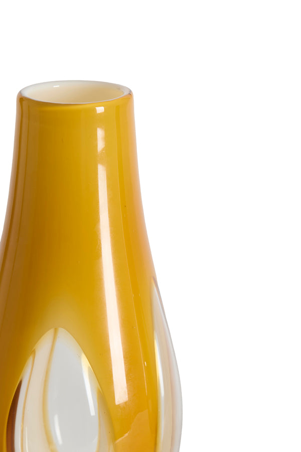 Light & Living Accessories Vase 15x34 cm CASEROS glass milky ocher yellow House of Isabella UK