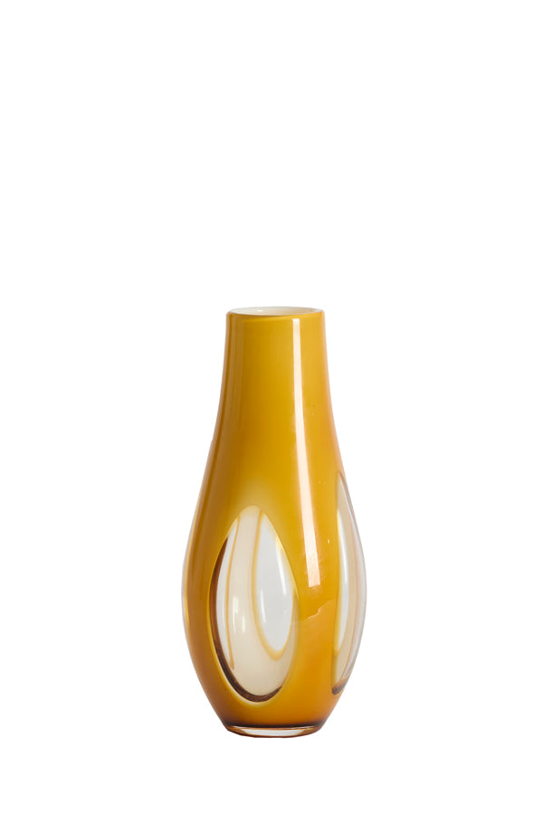 Light & Living Accessories Vase 15x34 cm CASEROS glass milky ocher yellow House of Isabella UK