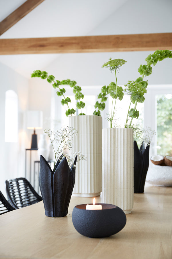 Light & Living Accessories Vase 15x35,5 cm CASTOR ceramics ecru House of Isabella UK