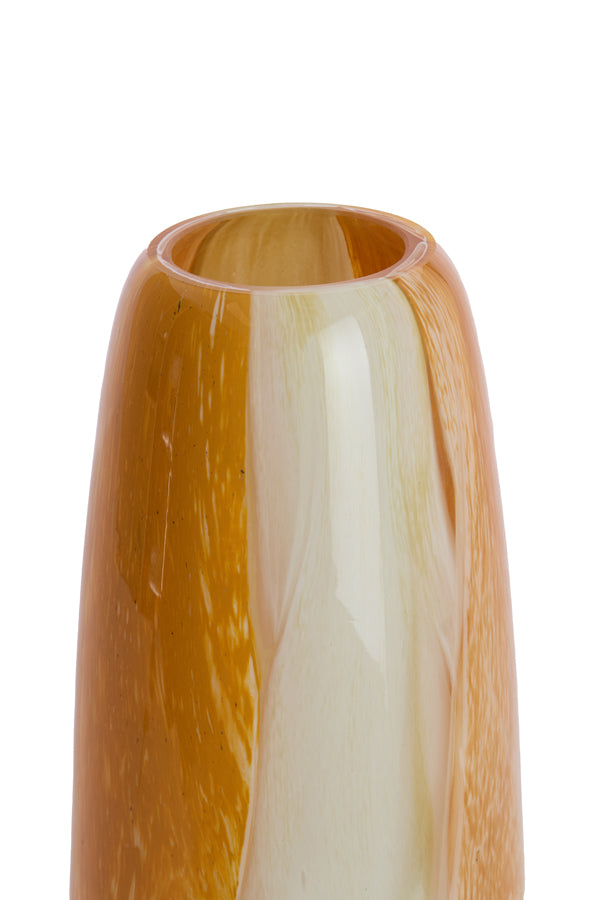 Light & Living Accessories Vase 15x40 cm KALUDRA glass orange+olive green House of Isabella UK