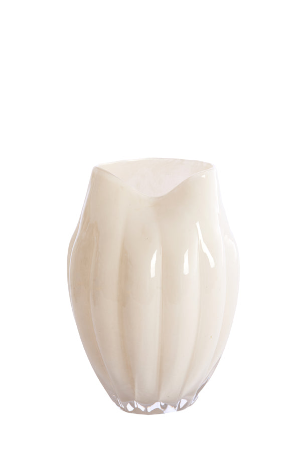 Light & Living Accessories Vase 16,5x21 cm AYSEN glass cream House of Isabella UK