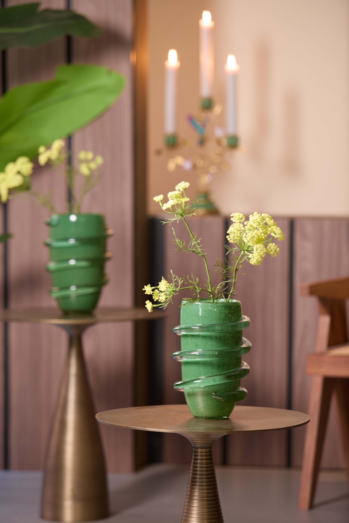 Light & Living Accessories Vase 16,5x25 cm ODATE glass green House of Isabella UK