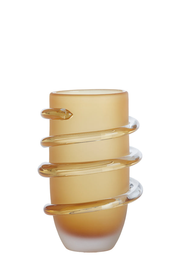Light & Living Accessories Vase 16,5x25 cm ODATE glass matt ocher House of Isabella UK