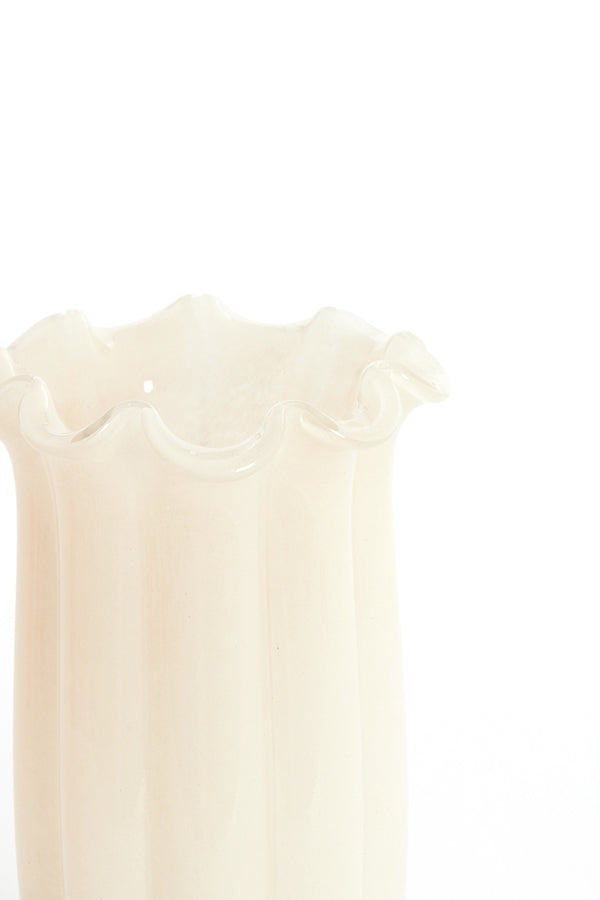 Light & Living Accessories Vase 16x27 cm SEDONA glass cream House of Isabella UK