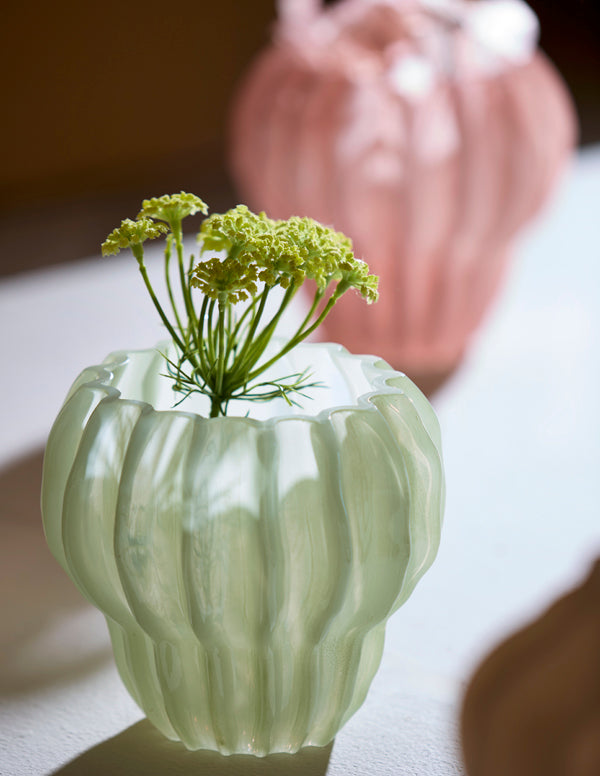Light & Living Accessories Vase 17,5x16 cm RODENGO glass mint green House of Isabella UK