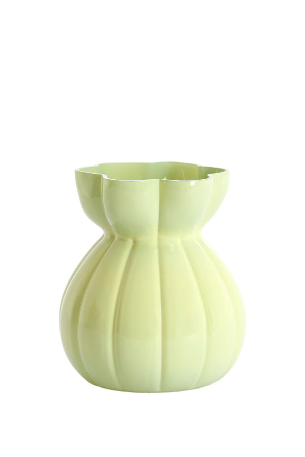 Light & Living Accessories Vase 17,5x19 cm BRUNICO glass mint green House of Isabella UK