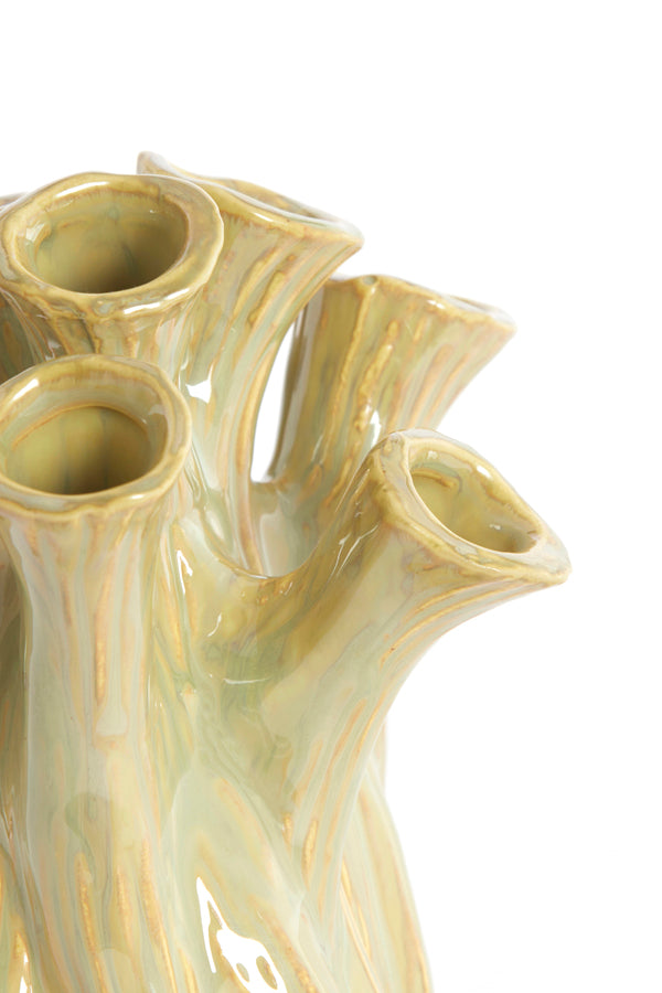 Light & Living Accessories Vase 17,5x20 cm LYSET ceramics olive green House of Isabella UK