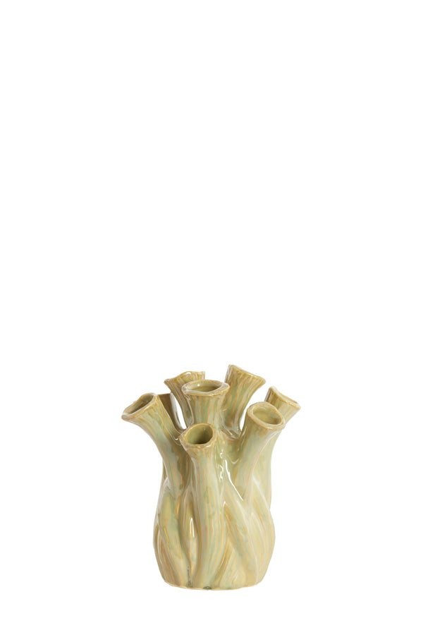Light & Living Accessories Vase 17,5x20 cm LYSET ceramics olive green House of Isabella UK