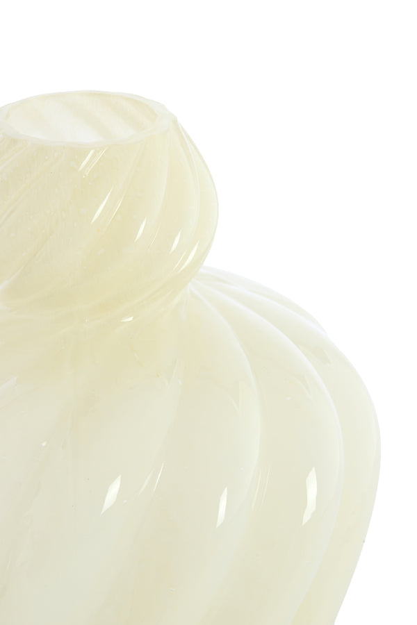 Light & Living Accessories Vase 17,5x25 cm ALARBA glass cream House of Isabella UK