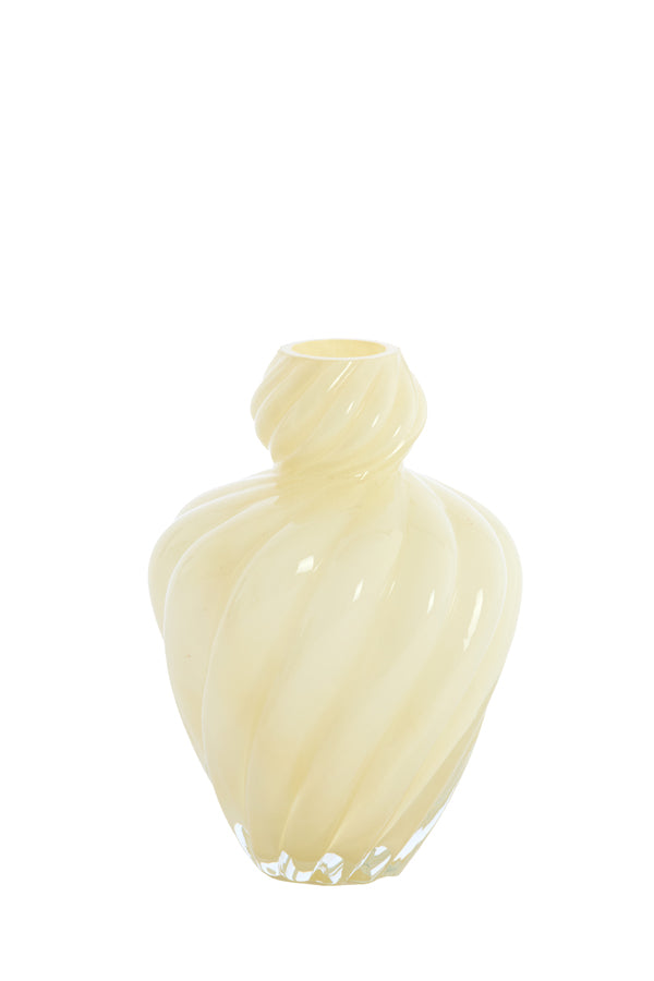 Light & Living Accessories Vase 17,5x25 cm ALARBA glass cream House of Isabella UK