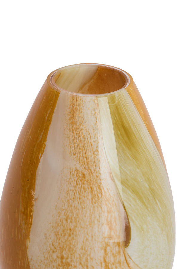 Light & Living Accessories Vase 17,5x26 cm KALUDRA glass orange+olive green House of Isabella UK