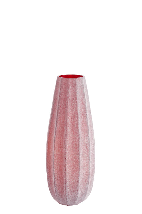 Light & Living Accessories Vase 17,5x44,5 cm BRADLEY glass burgundy House of Isabella UK