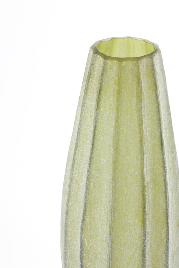 Light & Living Accessories Vase 17,5x44,5 cm BRADLEY glass olive green House of Isabella UK