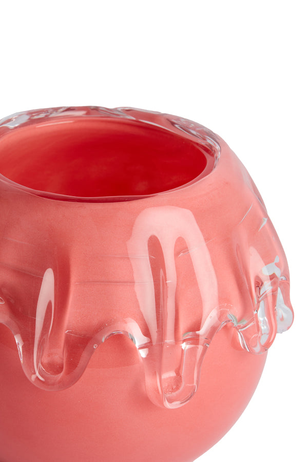 Light & Living Accessories Vase 17x14,5 cm LYSIRA glass coral House of Isabella UK