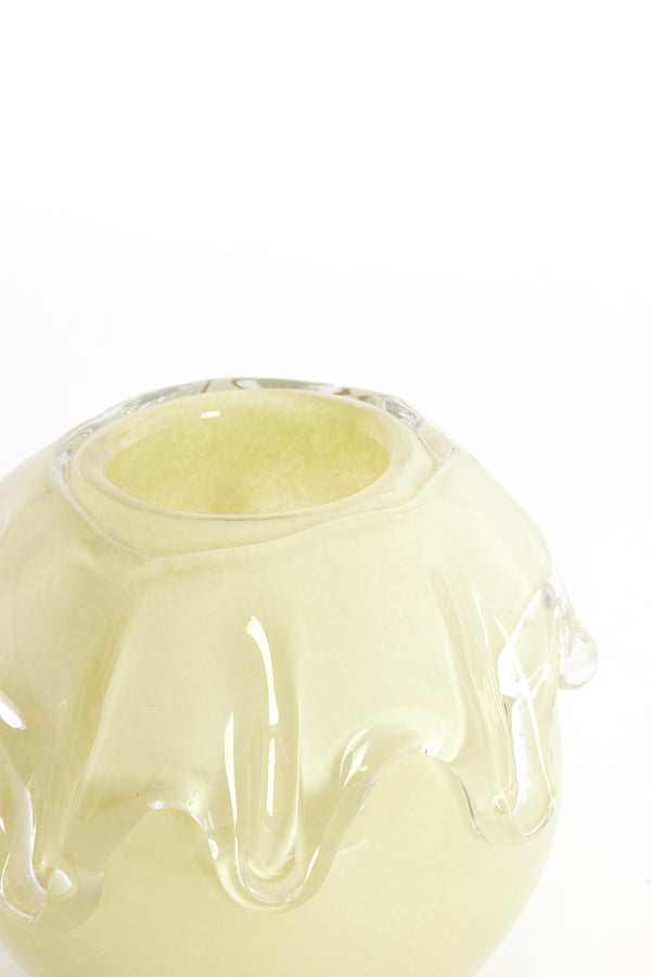 Light & Living Accessories Vase 17x14,5 cm LYSIRA glass light yellow House of Isabella UK