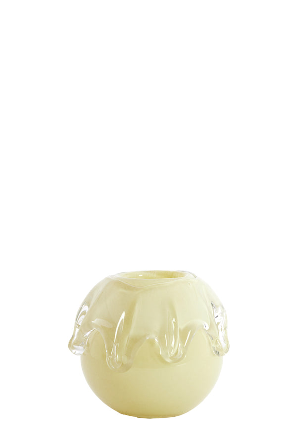 Light & Living Accessories Vase 17x14,5 cm LYSIRA glass light yellow House of Isabella UK