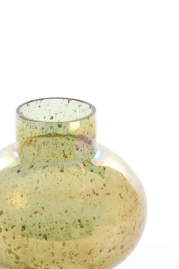 Light & Living Accessories Vase 17x19,5 cm DUSIT glass stone finish green House of Isabella UK