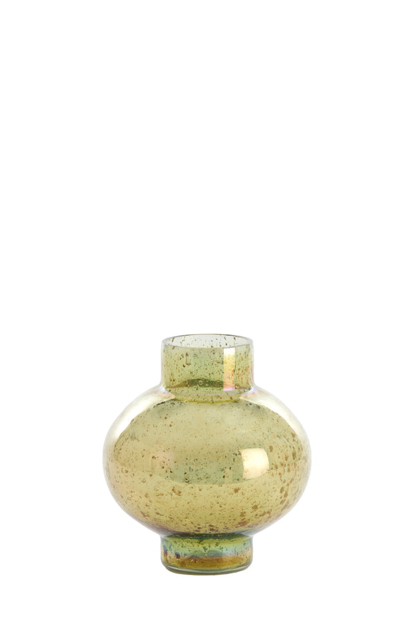 Light & Living Accessories Vase 17x19,5 cm DUSIT glass stone finish green House of Isabella UK