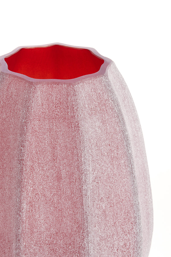 Light & Living Accessories Vase 17x23,5 cm BRADLEY glass burgundy House of Isabella UK