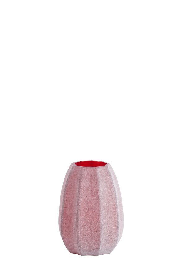 Light & Living Accessories Vase 17x23,5 cm BRADLEY glass burgundy House of Isabella UK