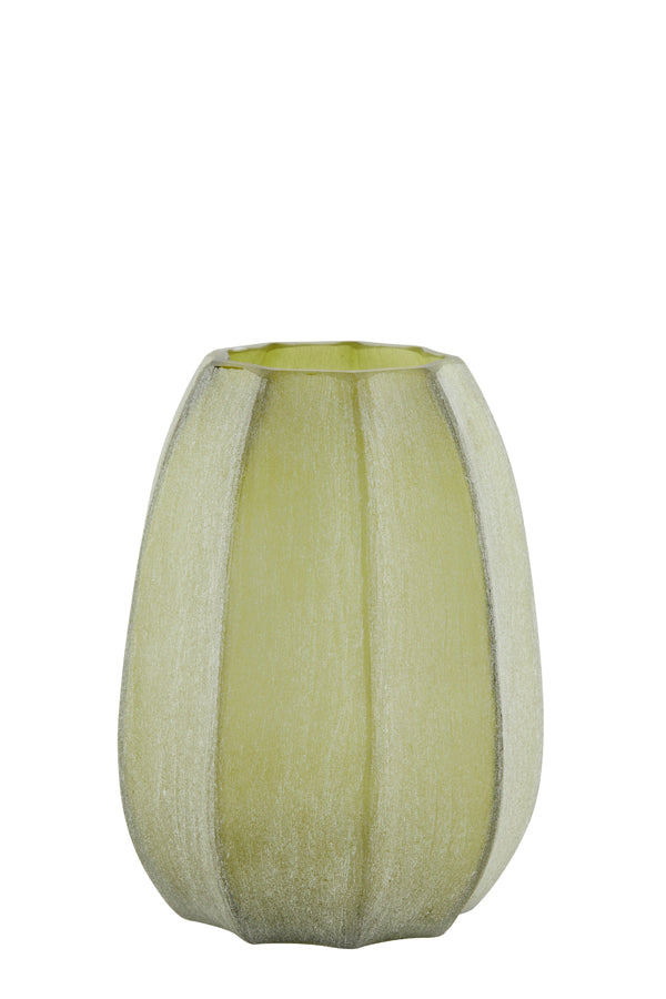 Light & Living Accessories Vase 17x23,5 cm BRADLEY glass olive green House of Isabella UK
