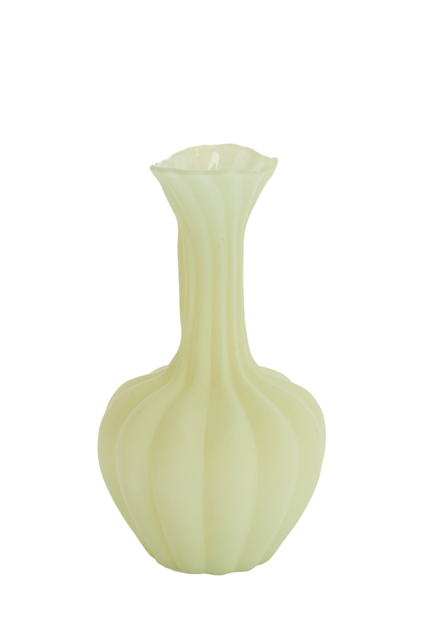 Light & Living Accessories Vase 17x31 cm VARENNA glass matt olive green House of Isabella UK