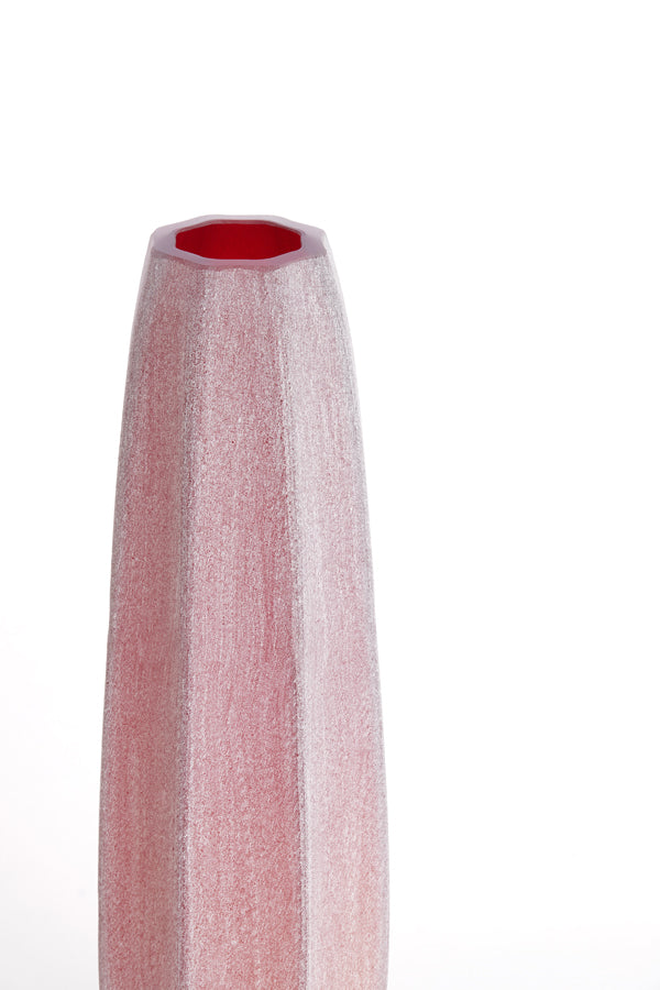 Light & Living Accessories Vase 17x60 cm BRADLEY glass burgundy House of Isabella UK