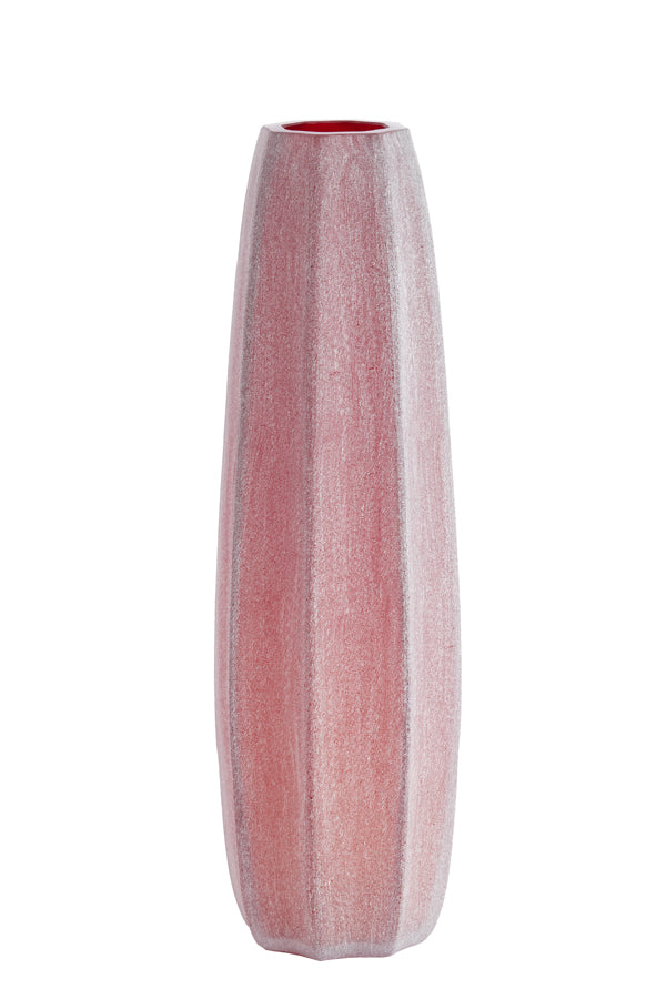 Light & Living Accessories Vase 17x60 cm BRADLEY glass burgundy House of Isabella UK