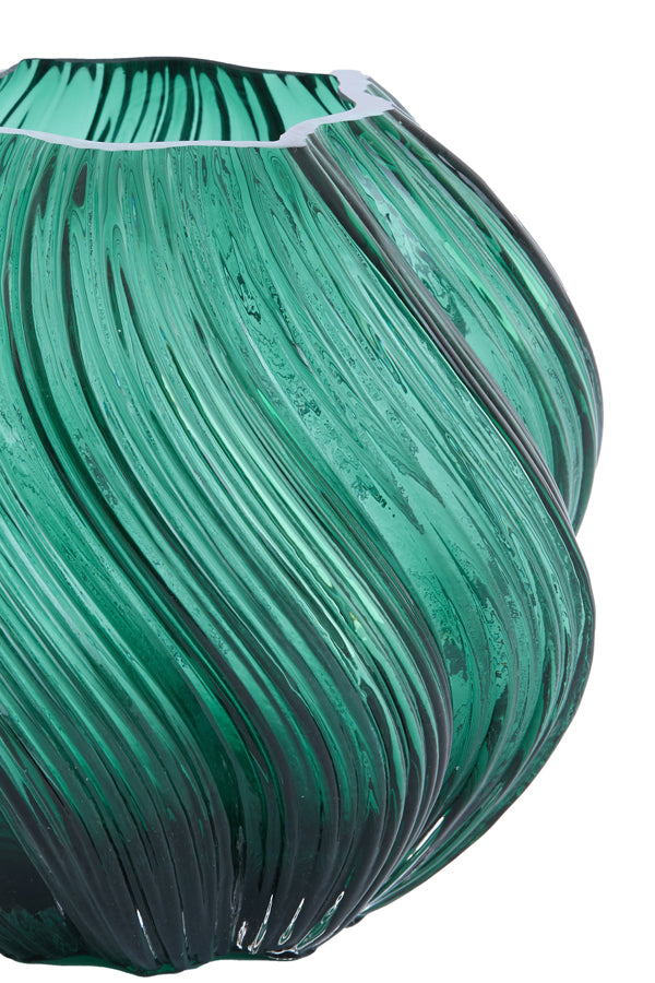 Light & Living Accessories Vase 18,5x16 cm ZENIA glass dark green House of Isabella UK