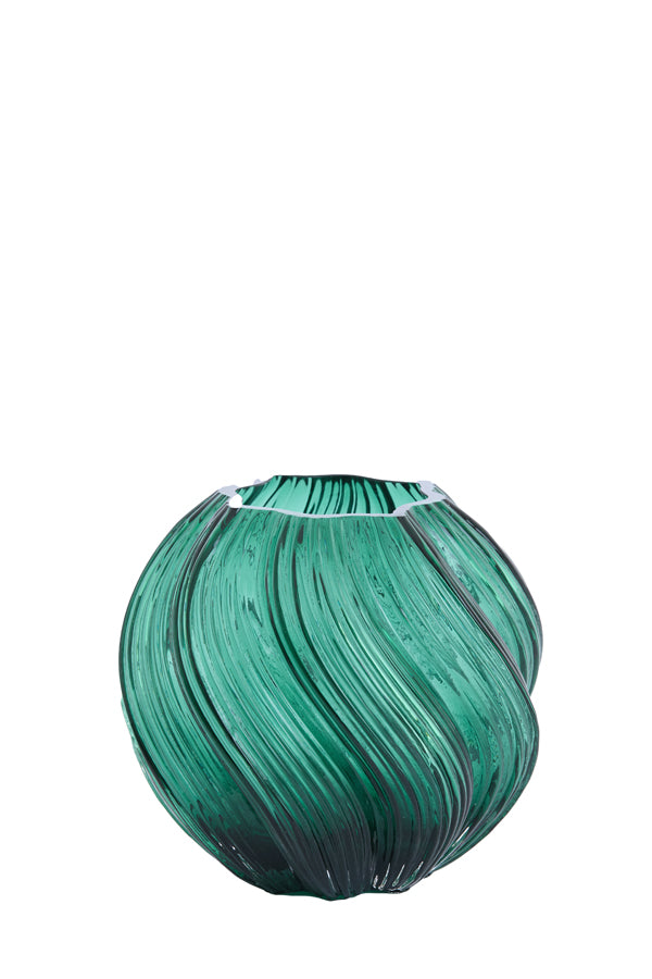 Light & Living Accessories Vase 18,5x16 cm ZENIA glass dark green House of Isabella UK
